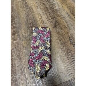The Boxelder Co‎ MC Escher Butterfly Tessellation Silk Tie Mens Magenta Yellow
